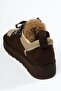 Women's Suede Boots Lace-Up Brown Nordra - 4