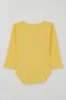 Boys' snap-fastened bodysuit with "Teddy Bear with Glasses" print, 9 Months–3 Years, Yellow - 2