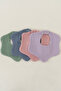 4-Piece 100% Organic Cotton 8-Layer Multi Muslin Flower Baby Drool and Feeding Bib, Scarf, Collar - 4