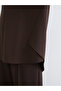 Two Mt Shop Quality Lcw Everyday Brown Diving Fabric Plain Oversize Women's Tunic - 4