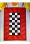 Mosso Retro Checkered Red Wavy Pattern Woven Base Modern Decorative Carpet Mosso131