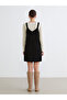V-Neck Velvet Dress - 4