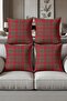 Digital Printed Soft Textured 4-Piece Throw Pillow Cover Set (43X43 cm) Krl0053