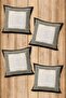 Digital Printed Soft Textured 4-Piece Throw Pillow Cover Set (43X43 cm) Krl0036 - 2
