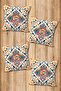 Digital Printed Soft Textured 4-Piece Throw Pillow Cover Set (43X43 cm) Krl0070 - 2