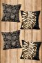 Digital Printed Soft Textured 4-Piece Throw Pillow Cover Set (43X43 cm) Krl0008 - 2