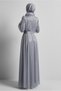 Belted Evening Dress 45607 - 4