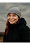 Unisex Black Thin Ribbed Winter Beanie - For Men Or Women - 2