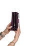Genuine Leather Women's Wallet |   Bulgari 1232 Flother Matte Purple - 2