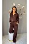 Women's Modal Fabric Soft Textured Zippered Tracksuit Set - 4