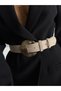 Suede Oval Buckle Women's Trouser Belt, Coat Belt, Dress Belt, Shirt Belt - 3