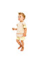 Short Sleeve Waterproof Baby Bib for Feeding, Play and Activities Beige - 5