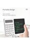 10 Digit Calculator with Writing Tablet, Time Function, LCD Display, 27 x 17 x 1.51 cm, White - 5