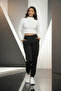 Women's Three Thread Knitted Sweatpants Jogger with Elastic Waist and Legs