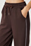 Contrast Stripe Modal Sweatpants Lkb0015 Brown - 5