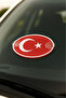 Plexiglass Turkey Flag Sticker - Double Sided Adhesive, 8.5X14 Cm, 1 Piece |   Suitable Sticker for Car Glass - 3