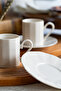 Emerald 4 Piece 2 Person Porcelain Coffee Cup Set Off White - 4