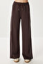 Contrast Stripe Modal Sweatpants Lkb0015 Brown - 4