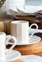 Emerald 4 Piece 2 Person Porcelain Coffee Cup Set Off White