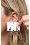 Women's Yellow and White Double Color Brass Earrings - Modern Wavy Design