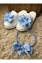 Blue Bow Hairy Mother Maternity Slippers Crown Maternity Set - 4