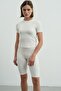 Beige High Waist Soft Shorts - 6