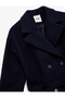 Double-Breasted Long Sleeve Belted Cashmere Coat with Pockets - 5
