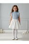 Lace Detailed Bow Kids Skirt 0677