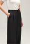 Women's Woolen Look High Waist Wide Leg Woven Pants - 2