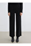 Wide Leg Women's Trousers with Elastic Waist - 2