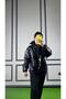 Büşra Ayhan Black Shiny Coat/Raincoat - 3