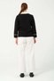 Hatunatila Crochet Shirt Collar Pocket Detail Look Cashmere Jacket 7859 Black - 3