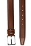 Genuine Leather Tan Plain 3 cm Men's Belt (Fabric)