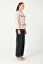 Hatun Atila Crochet Four-Pocket Look Cashmere Jacket 7867 Beige - 2
