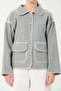 Hatunatila Quilted Pocket Shirt Collar Jacket 7868 Gray - 6
