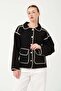 Hatunatila Quilted Pocket Shirt Collar Jacket 7868 Black - 4