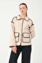 Hatunatila Quilted Pocket Shirt Collar Jacket 7868 Beige - 4