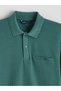Lcwaikiki Classic Green Polo Neck Men's Textured T-Shirt - 6