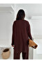 Crew Neck, Long Sleeves, Tunic with Side Slit Detail. Elastic Waist Long Pants. - 6