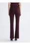 Alita City with a Difference in Color, Lcwaikiki Classic Burgundy Extra Narrow Fit Spanish Leg Women's Pants - 4