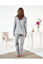 25360 Shirt Collar Striped Velvet Pajama Set - 2