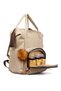 Luxury Mother Baby Bag with Pompom Keychain, Leather Detail, Thermal Compartment and Hanging Bracket - 2