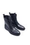 Genuine Leather Oxford Style Women's Black Boots - 2