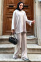 Side Stripe Suit Z5713 Beige - 3