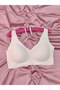 Women's Seamless Ghost Bra with Removable Pads - Gathering Bralette - 4