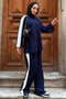 Side Stripe Suit Z5713 Navy Blue - 2