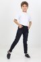 Boy's Denim Pants High Waist Straight Leg Casual Fit Unisex Jeans - 4