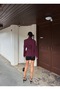 Plum Waist-Fitted Shawl Detailed Design Blazer Jacket - 4