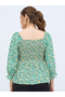 All Over Print Smocked Top - 3