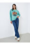 Green Free Bird Graphic Round Neck T-Shirt - 2